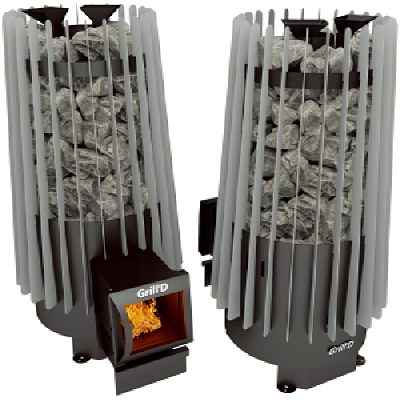  фото Стальная печь для бани Grill D Cometa 180 Vega long black/grey