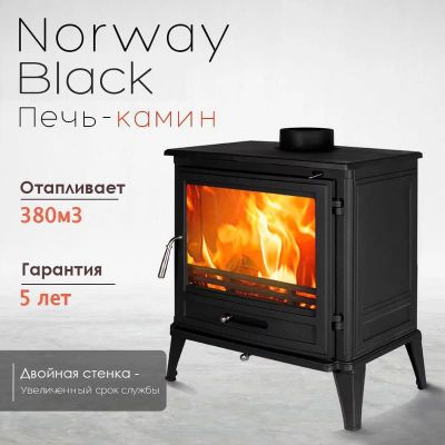  фото Печь-камин Loki Norway Black