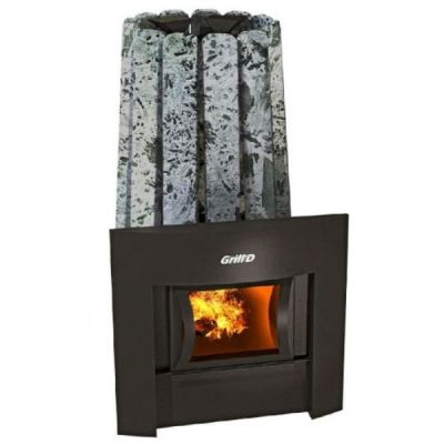  фото Печь для бани с закрытой каменкой Grill'D Cometa 180 Vega Window Stone